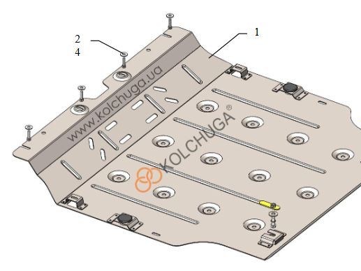 Захист картера двигуна ( алюміній ) Highlander 2020+ (31637)